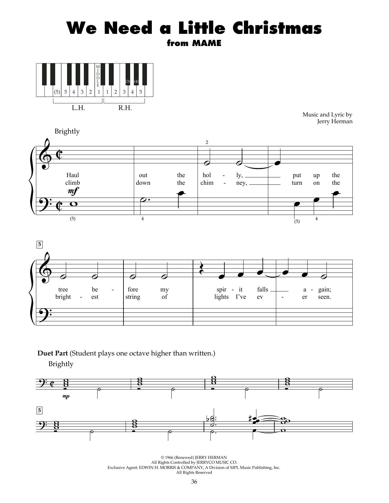 Produktgalerie: Seite 1 von 1 We Need A Little Christmas (from Mame), Jerry Herman, Klavier