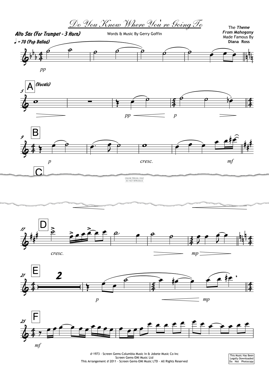 Product gallery: Page 1 of 1 Do You Know Where You're Going To?, Diana Ross