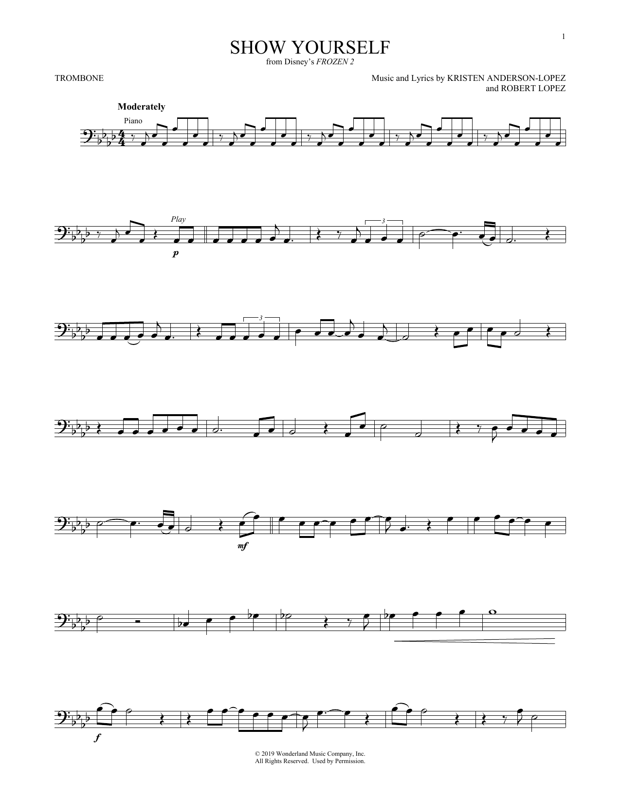 Product gallery: Page 1 of 1 Show Yourself (from Disney's Frozen 2), Idina Menzel and Evan Rachel Wood