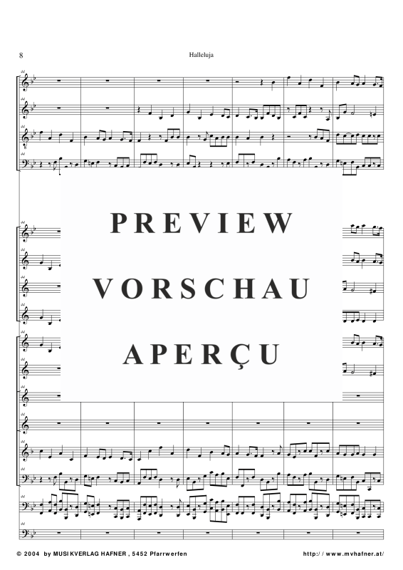 gallery: Halleluja aus Der Messias, , (Blechbläser Ensemble und 4-st. Chor)