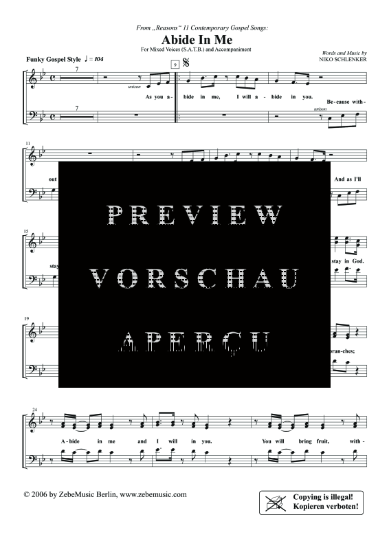 Produktgalerie: Seite 3 von 11 Abide In Me, , Gemischter Chor und Klavier