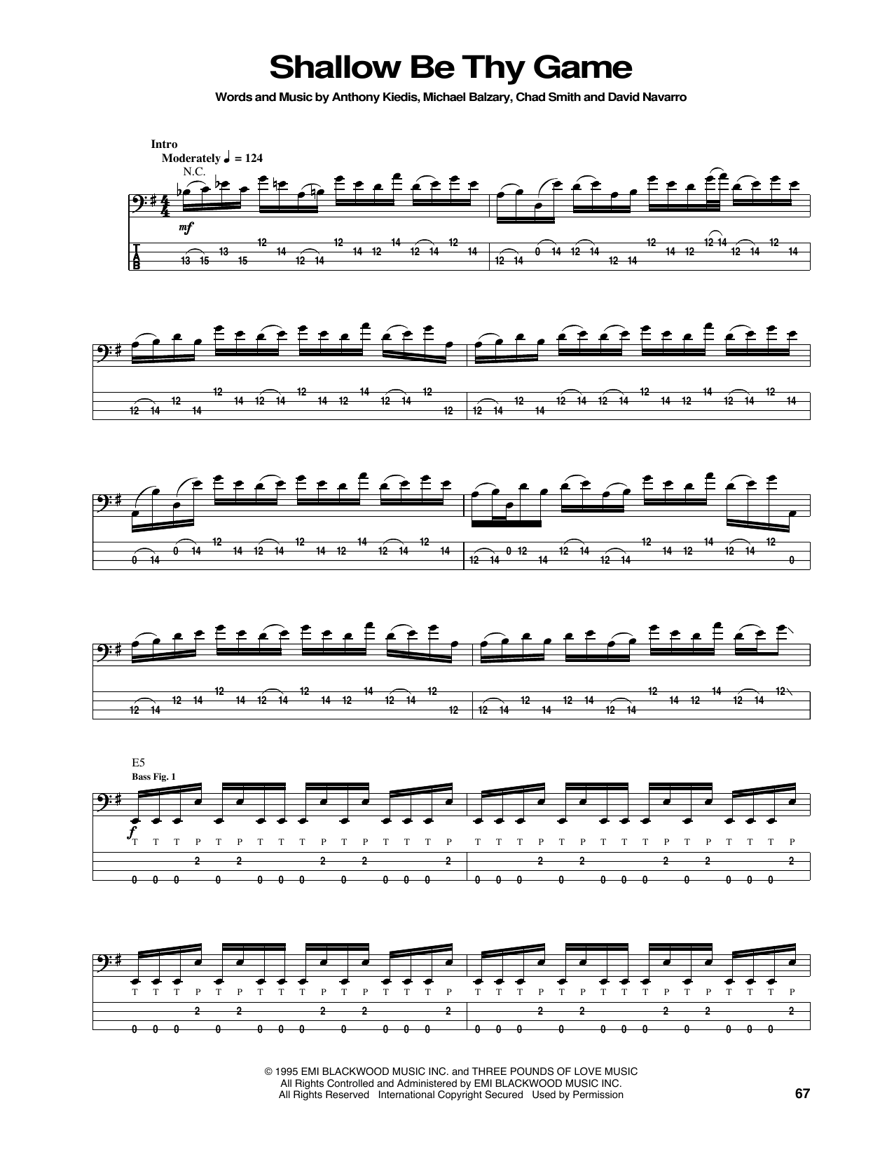 Produktgalerie: Seite 1 von 1 Shallow Be Thy Game, Red Hot Chili Peppers, E-Bass