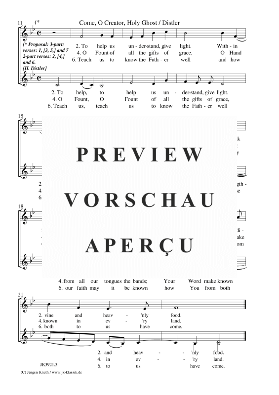 gallery: Come, O Creator, Holy Ghost , , (Gemischter Chor)