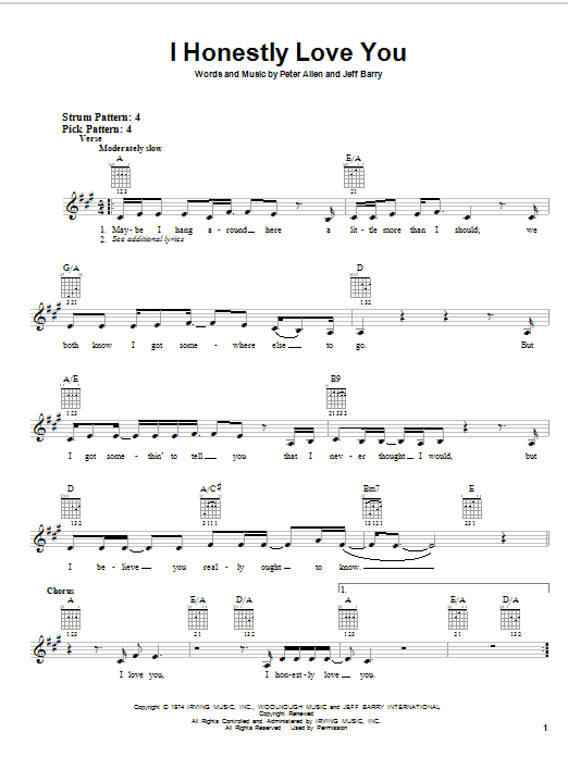 Produktbild zu: I Honestly Love You (from The Boy From Oz)