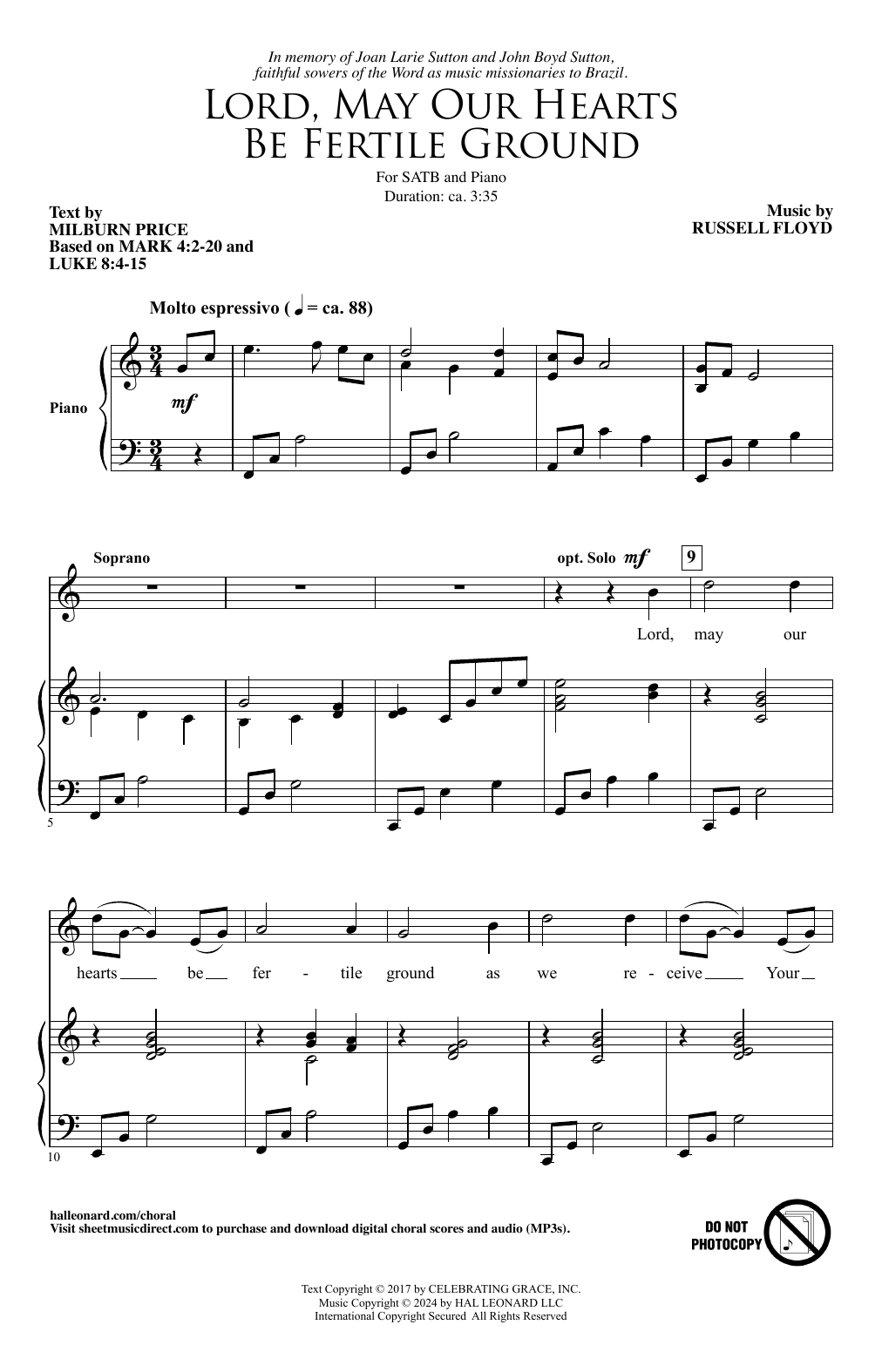 Produktgalerie: Seite 1 von 1 Lord, May Our Hearts Be Fertile Ground, Russell Floyd, Chor