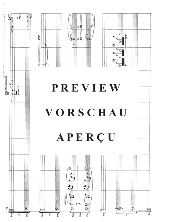 Produktgalerie: Seite 15 von 21 Quartet for the End of Music , , (Gemischtes Ensemble für Bass Klarinette, Violoncello, Tuba + Percussion)