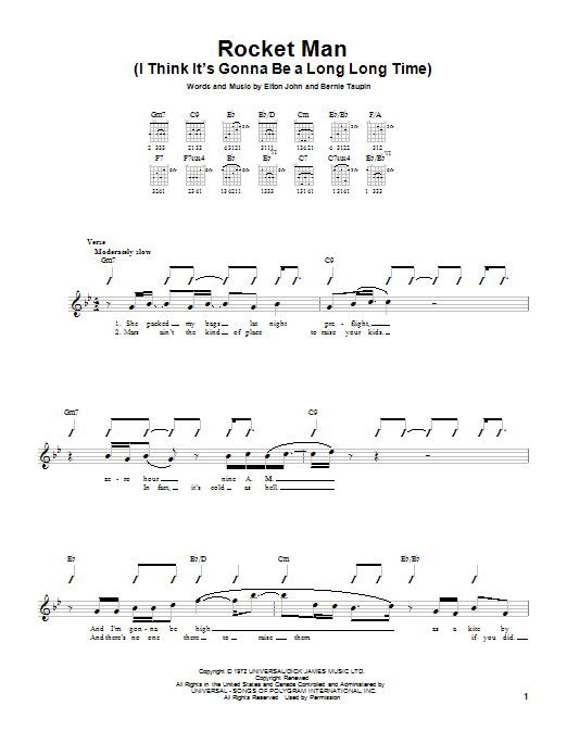 Product gallery: Page 1 of 1 Rocket Man (I Think It's Gonna Be A Long Long Time), Elton John