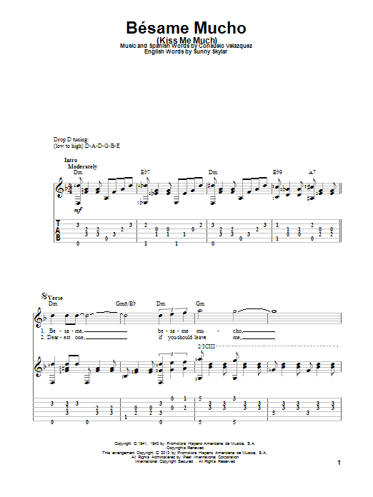 Produktgalerie: Seite 1 von 1 Bésame Mucho (Kiss Me Much), Consuelo Velazquez, Gitarre