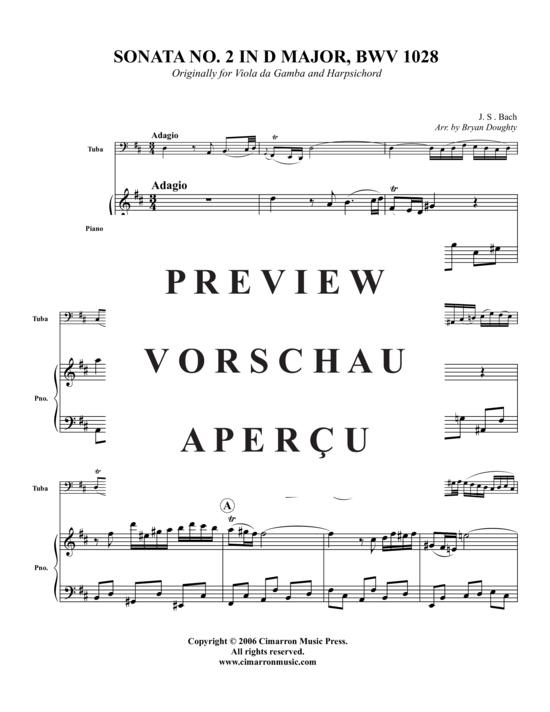 Product gallery: Page 2 of 21 Sonata BWV 1028 , , (tuba + piano)