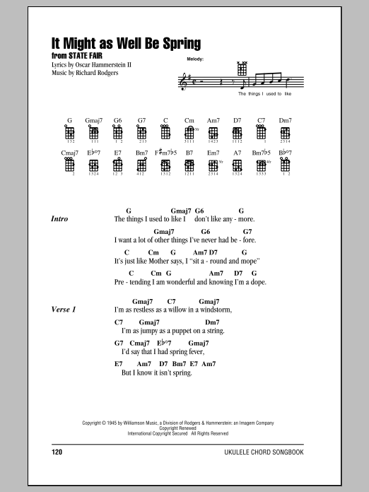 Product gallery: Page 1 of 1 It Might As Well Be Spring, Rodgers & Hammerstein