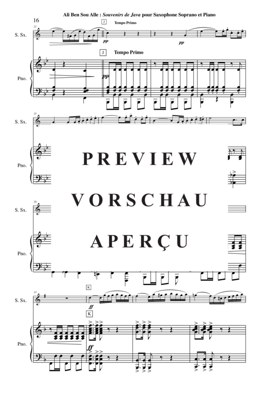 Product gallery: Page 17 of 21 Souvenirs de Java , , (soprano saxophone + piano)