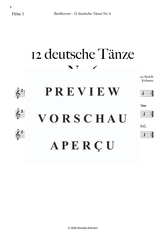 Produktgalerie: Seite 11 von 11 Deutscher Tanz Nr. 6, , Jugendkammerorchester