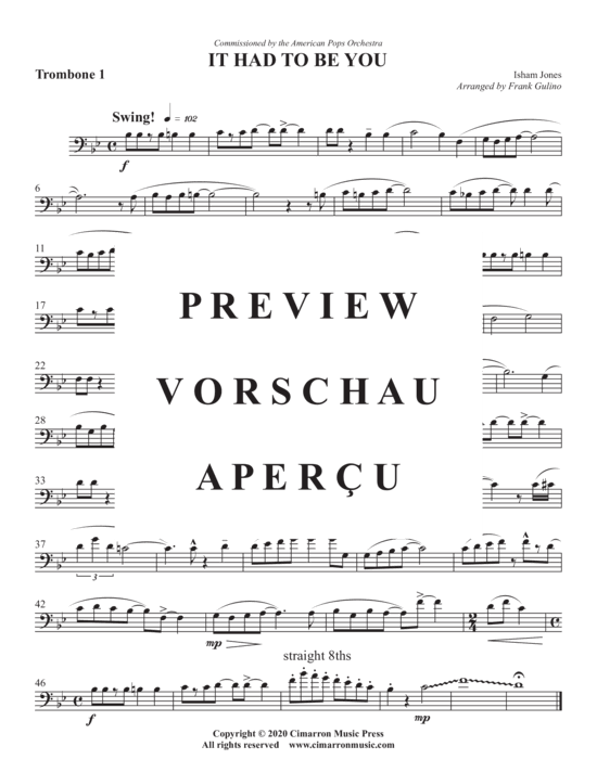 Product gallery: Page 4 of 7 It Had To Be You , , (Trombone Quartet)