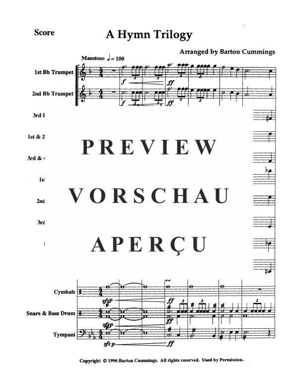Produktgalerie: Seite 3 von 11 A Hymn Trilogy, , Blechbläserensemble