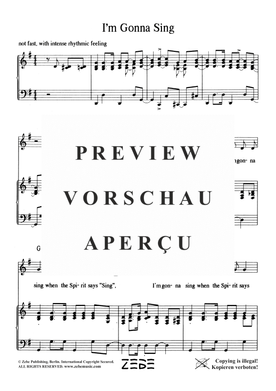 gallery: I´m Gonna Sing, , Voice and Piano