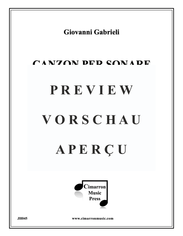 Produktgalerie: Seite 2 von 11 Canzone Per Sonare Nr. 2, , BlechblÀser Quintett