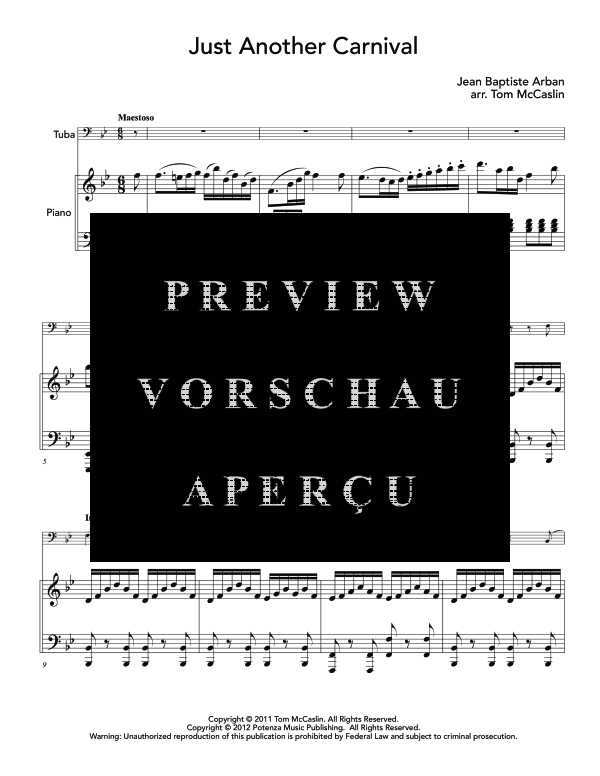 Product gallery: Page 5 of 11 Just Another Carnival, , (tuba and piano)