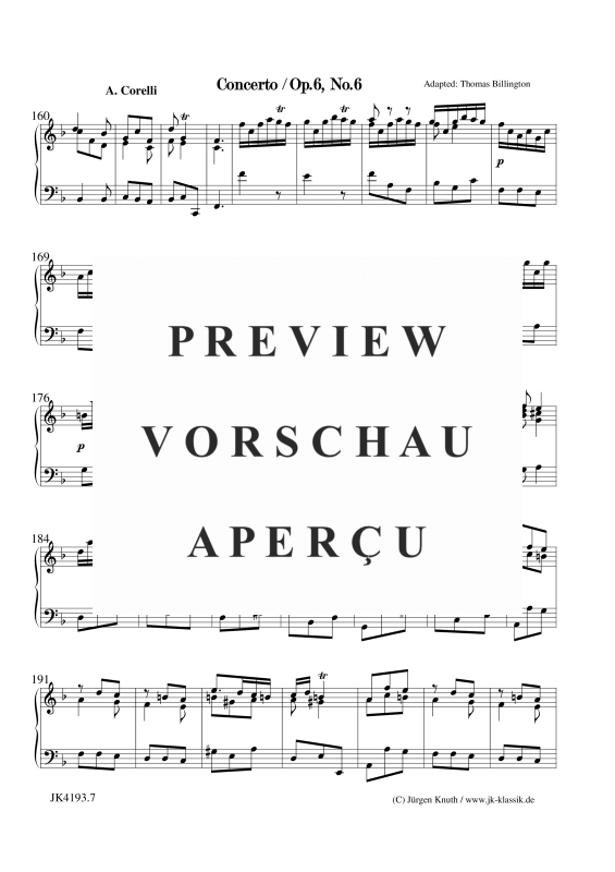 gallery: Concerto Op.6. No.6, , Klavier/Cembalo Solo