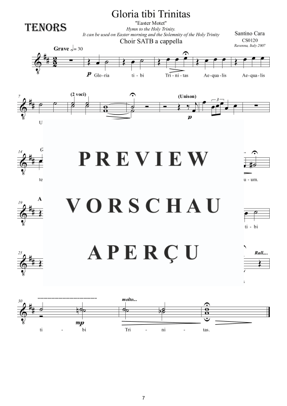 Produktgalerie: Seite 8 von 9 Gloria tibi Trinitas - Geistliche Hymne, , Gemischter Chor a capella