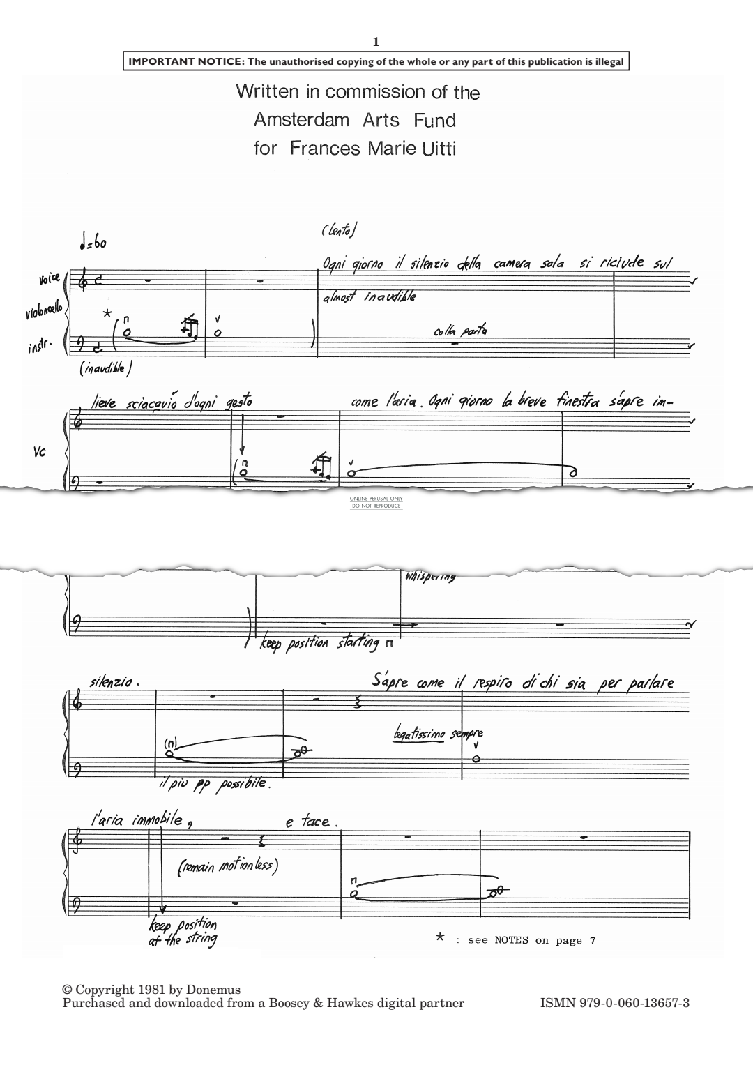 Produktgalerie: Seite 1 von 1 La Voce, Louis Andriessen, Violoncello