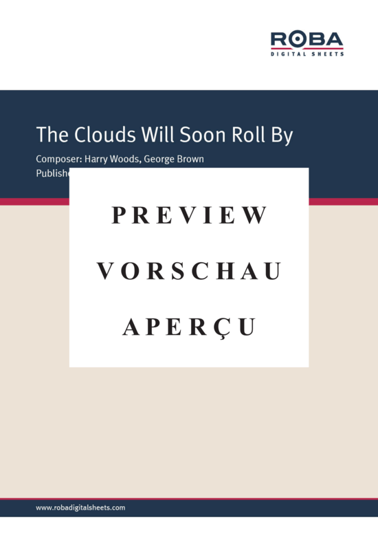 Produktgalerie: Seite 2 von 8 The Clouds Will Soon Roll By , Popular Standard, Klavier und Gesang