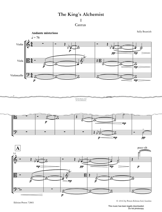 Produktgalerie: Seite 1 von 1 The King's Alchemist, Sally Beamish, Viola, Violine, Violoncello