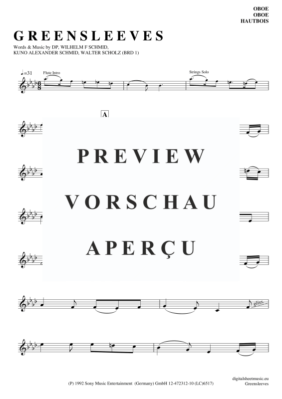 Product gallery: Page 2 of 3 Greensleeves, Simoni, Edward, (Oboe)