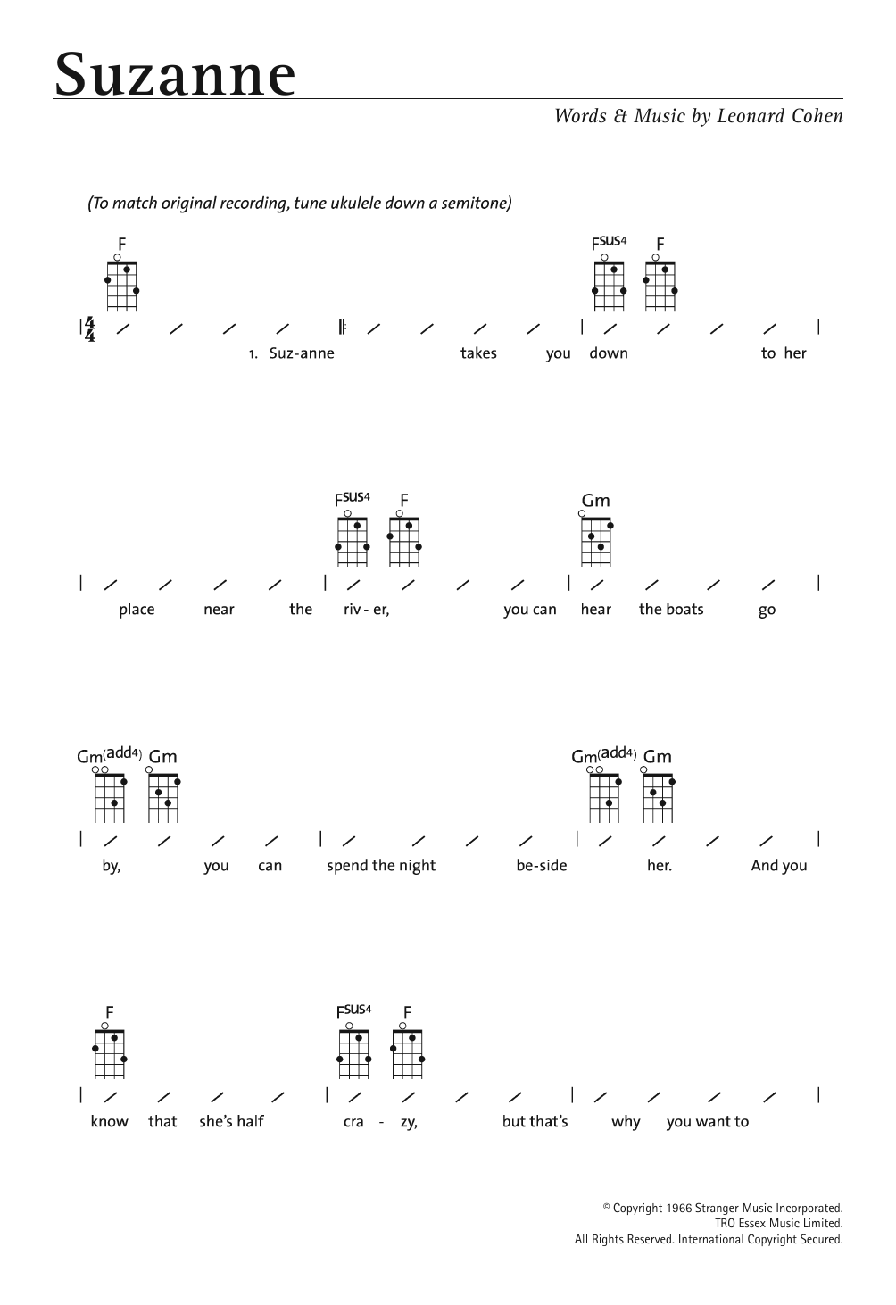 Product picture to:  Suzanne - Leonard Cohen