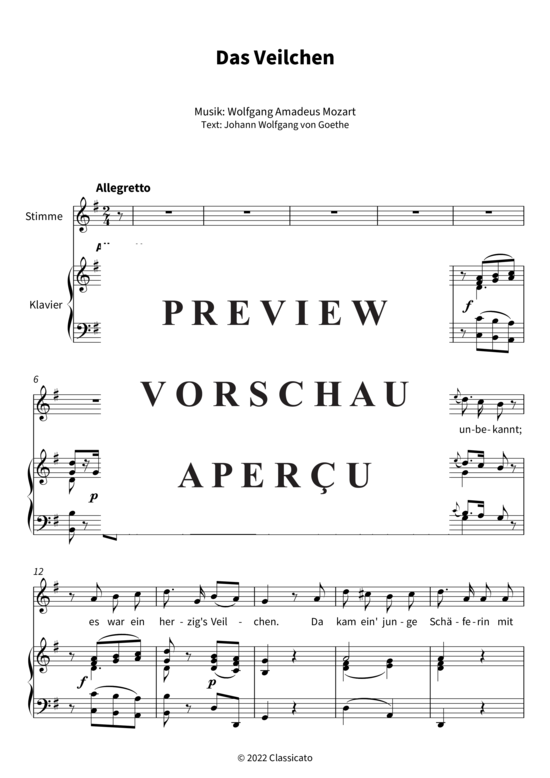 Produktgalerie: Seite 4 von 7 Das Veilchen , , Klavier Solo