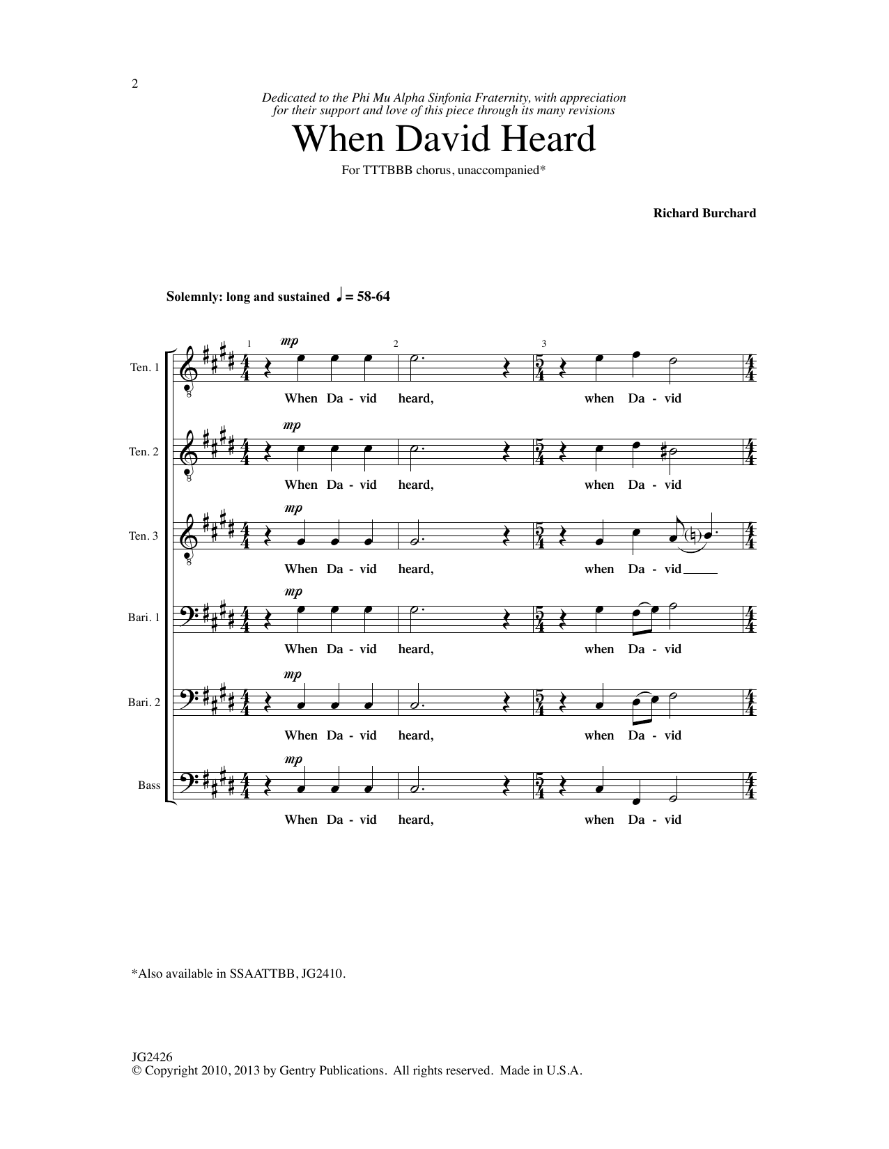 Product picture to: When David Heard