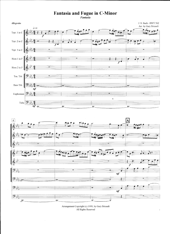 Product picture to: Fantasie und Fuge in C-Moll BWV 562Johann Sebastian Bach