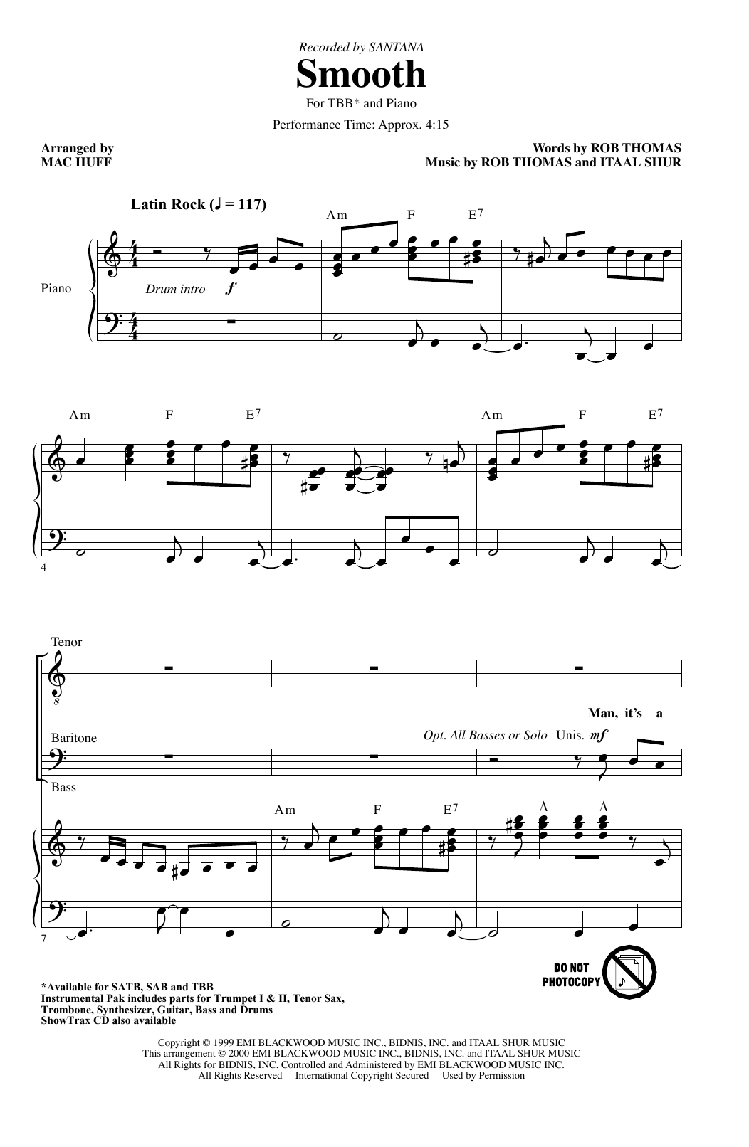 Produktgalerie: Seite 1 von 1 Smooth (arr. Mac Huff), Santana, Chor