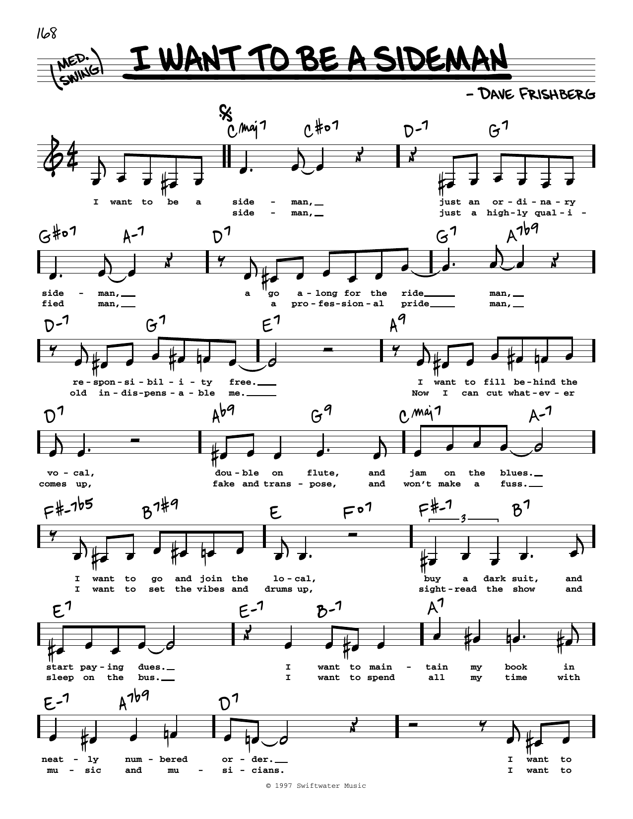 Produktbild zu: I Want To Be A Sideman (Low Voice)
