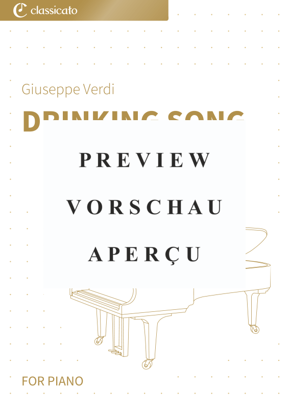 Produktgalerie: Seite 2 von 6 Drinking Song - (Libiamo ne´ lieti calici) Brindisi from the opera La traviata - simplified version for piano, , Klavier Solo