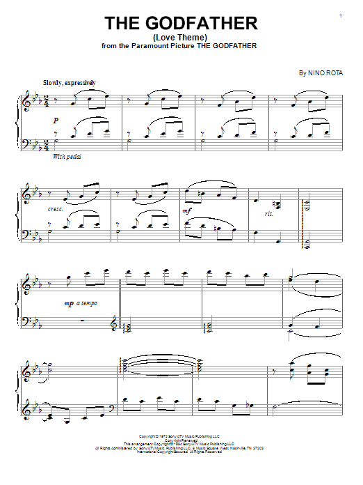 Product gallery: Page 1 of 1 The Godfather (Love Theme), Nino Rota