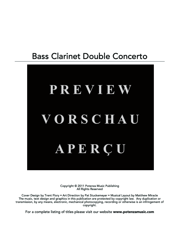 Produktgalerie: Seite 3 von 11 Bass Clarinet Double Concerto, , (Trio 2x Bass Klarinette und Klavier)