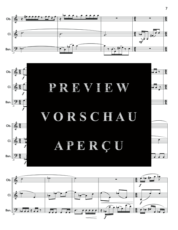 Product gallery: Page 11 of 11 Parley for Winds, , (woodwind trio oboe, clarinet and bassoon)