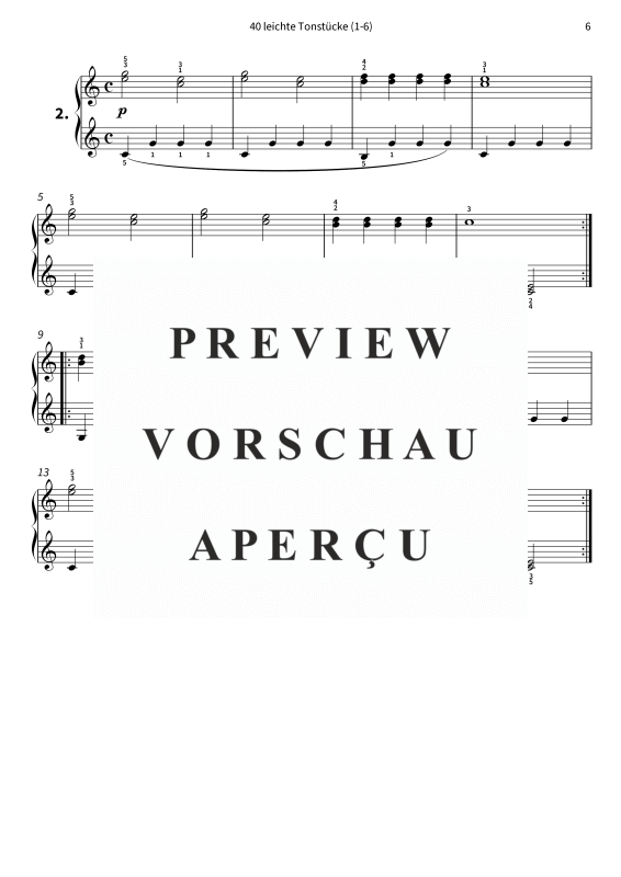 Produktgalerie: Seite 8 von 11 40 leichte Tonstücke, , Klavier Solo