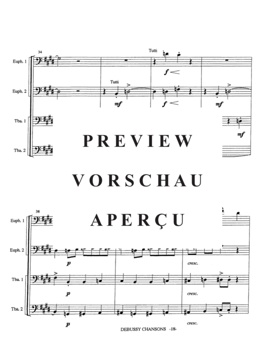 Product gallery: Page 20 of 21 Trois Chansons , , (Tuba Quartett EETT)