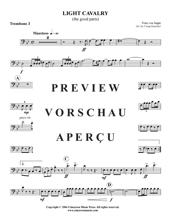 Product gallery: Page 11 of 12 Light Cavalry Ouvertüre , , (Trombone Quartet)