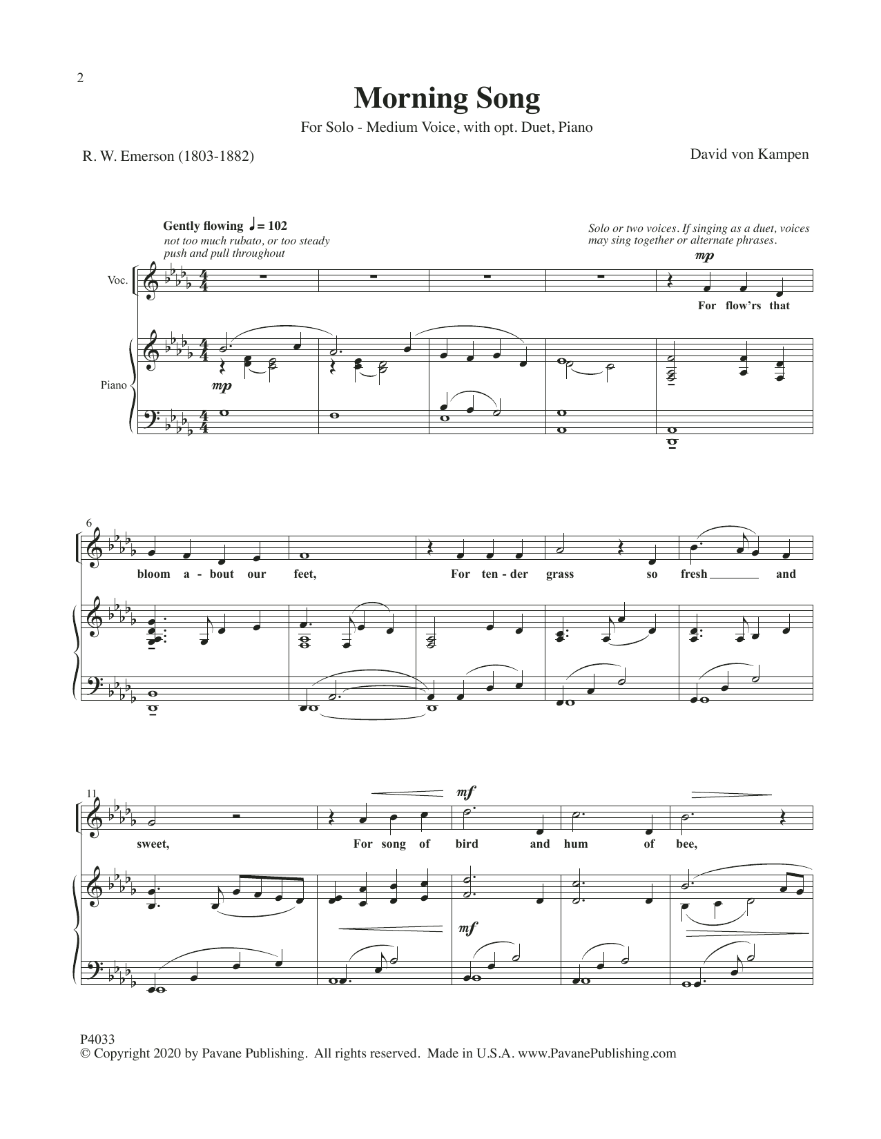 Produktbild zu: Morning Song