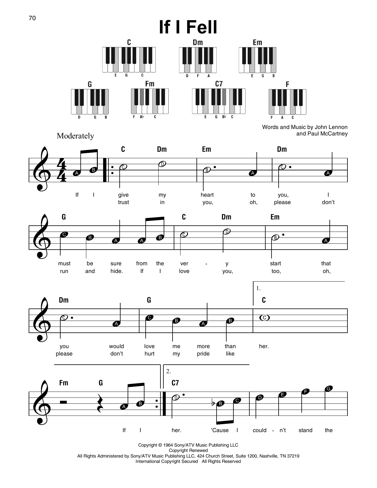 Produktbild zu:  If I Fell - The Beatles