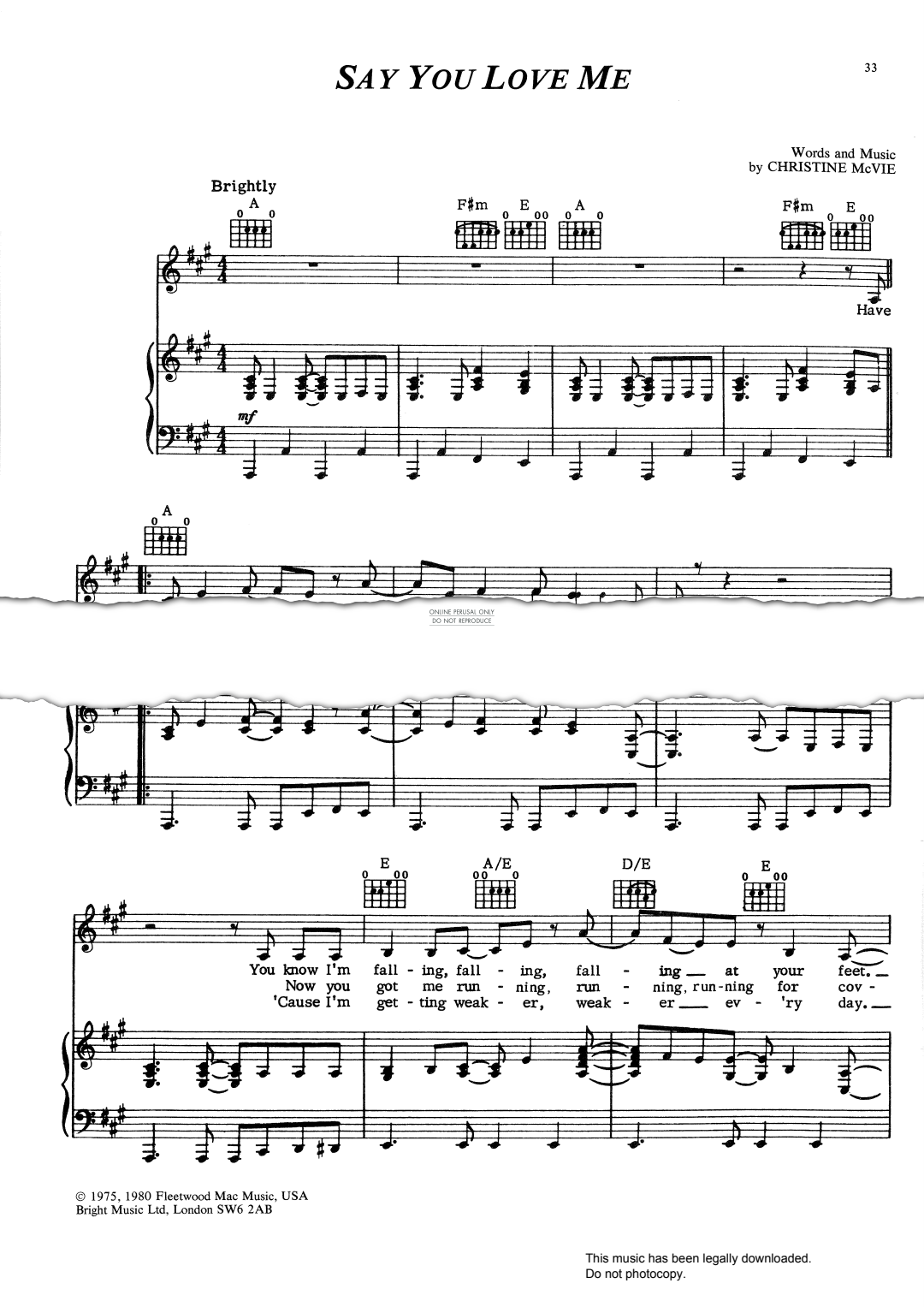 gallery: Say You Love Me, Fleetwood Mac