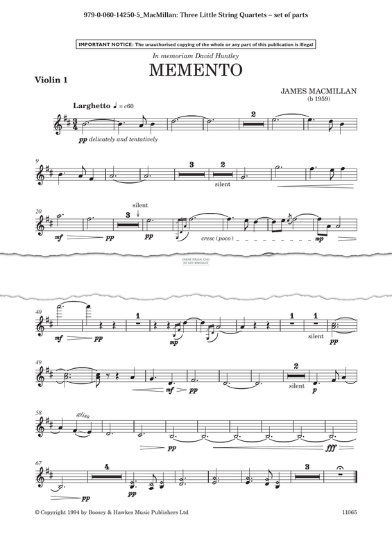 Produktgalerie: Seite 1 von 1 Three Little String Quartets, James MacMillan, Quartett