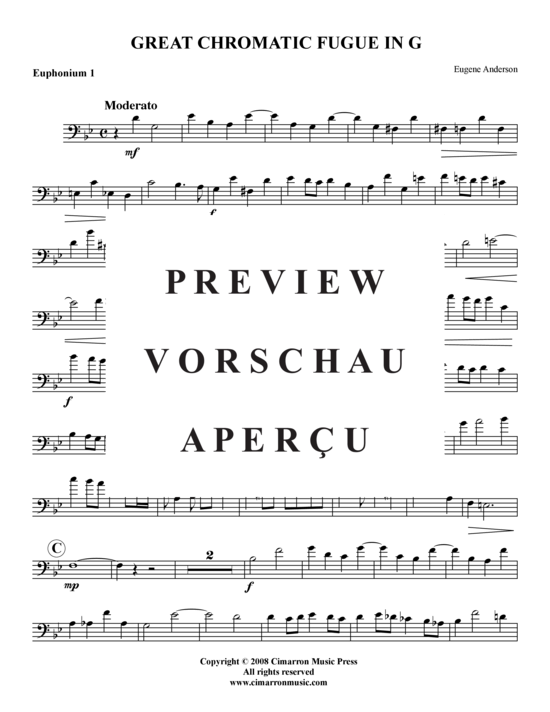 Product gallery: Page 6 of 19 Große Chromatische Fuge , , (Tuba Quartet: 2x Baritone, 2xTuba)