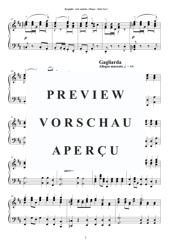 Produktgalerie: Seite 3 von 11 Suite No. 2 - Antiche Arie e Danze, , Klavier Solo