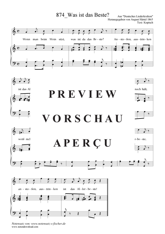 Product gallery: Page 2 of 3 Was ist das Beste? , , Piano and Voice