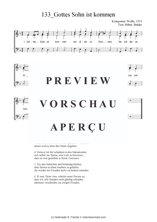 Produktbild zu: Gottes Sohn ist kommen Weiße, 1531 / Böhm. Brüder
