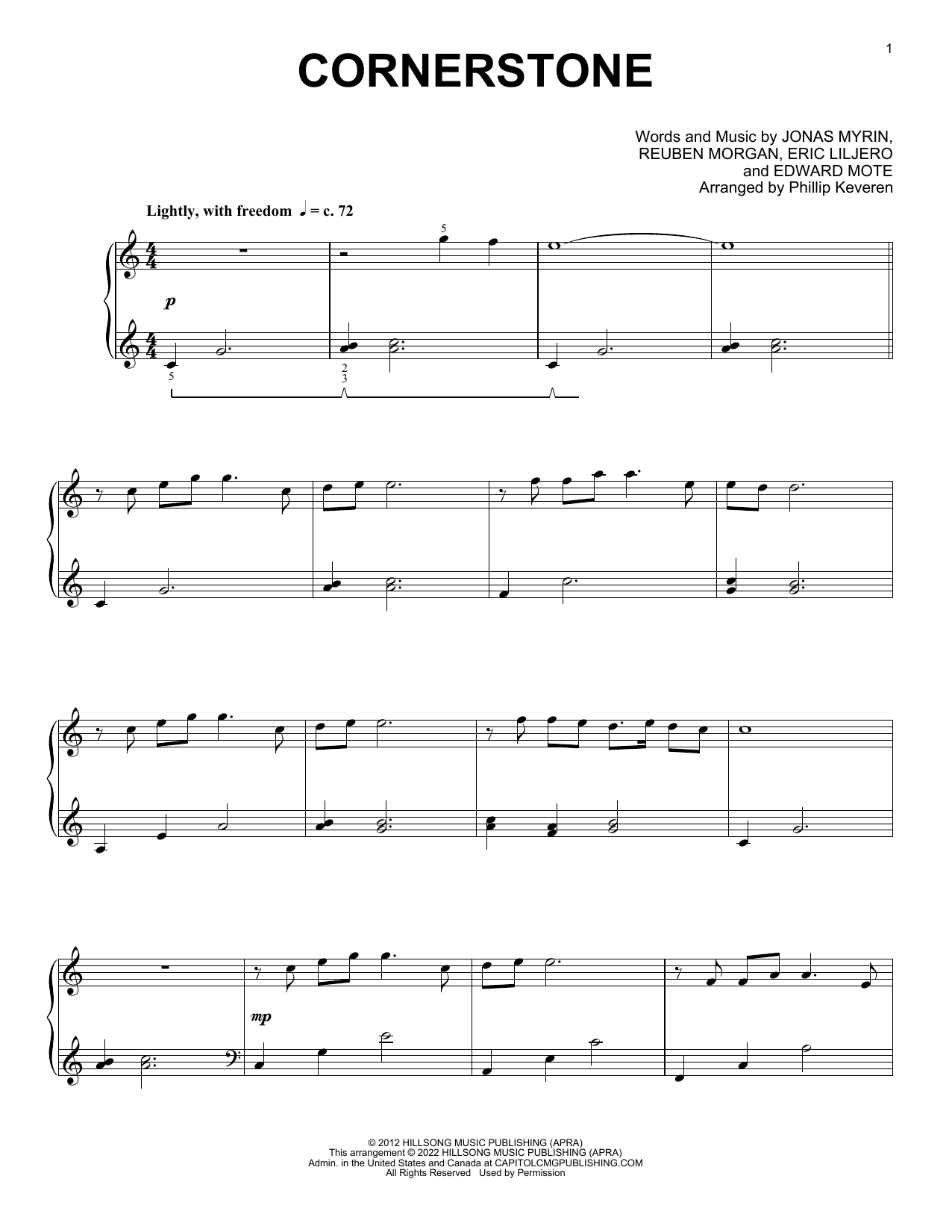 Product picture to: Cornerstone (arr. Phillip Keveren)