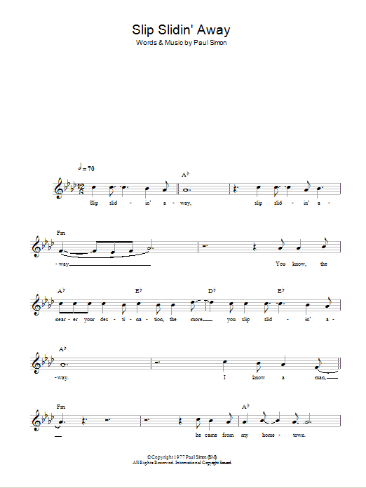 Produktgalerie: Seite 1 von 1 Slip Slidin' Away, Paul Simon, Melodieinstrument